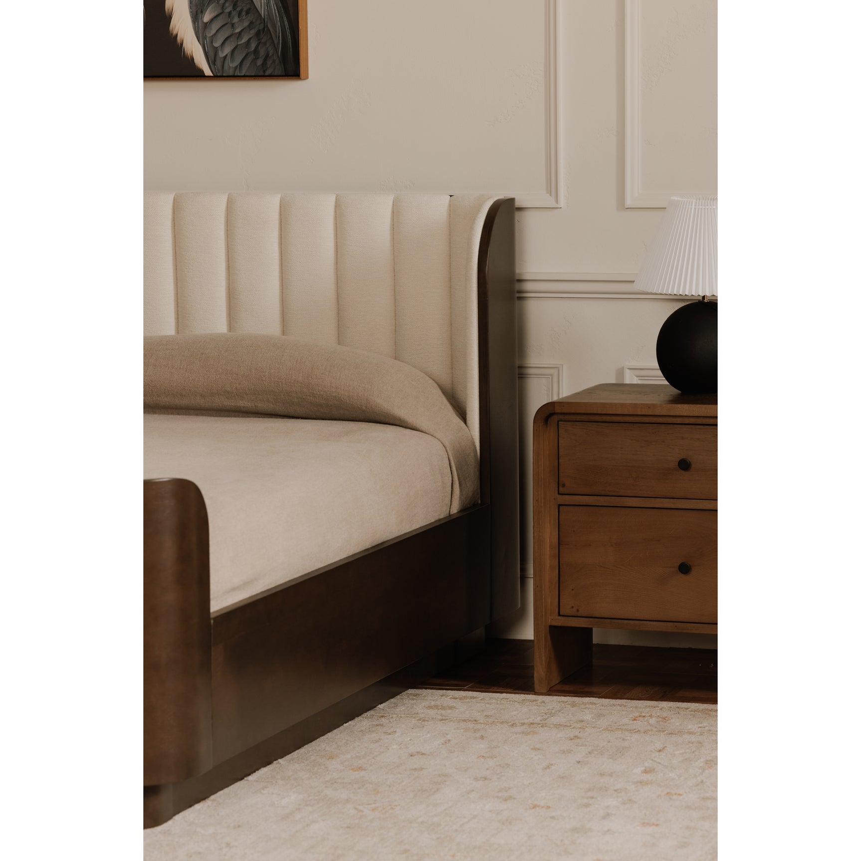 Scarlette Cream King Bed - Ornate Home