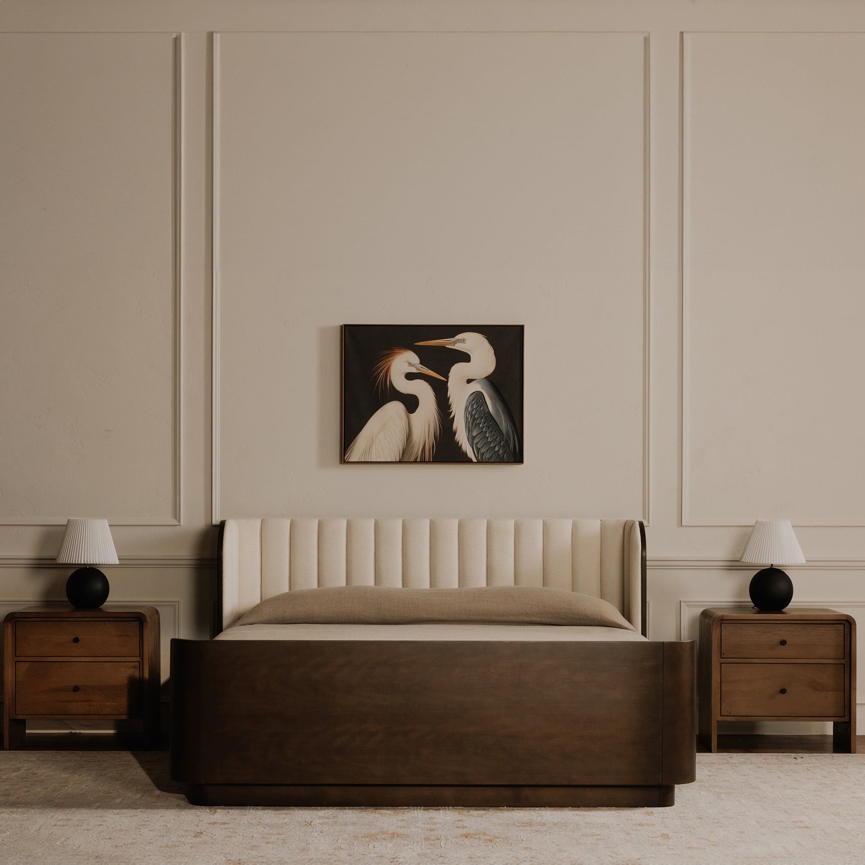 Scarlette Cream King Bed - Ornate Home