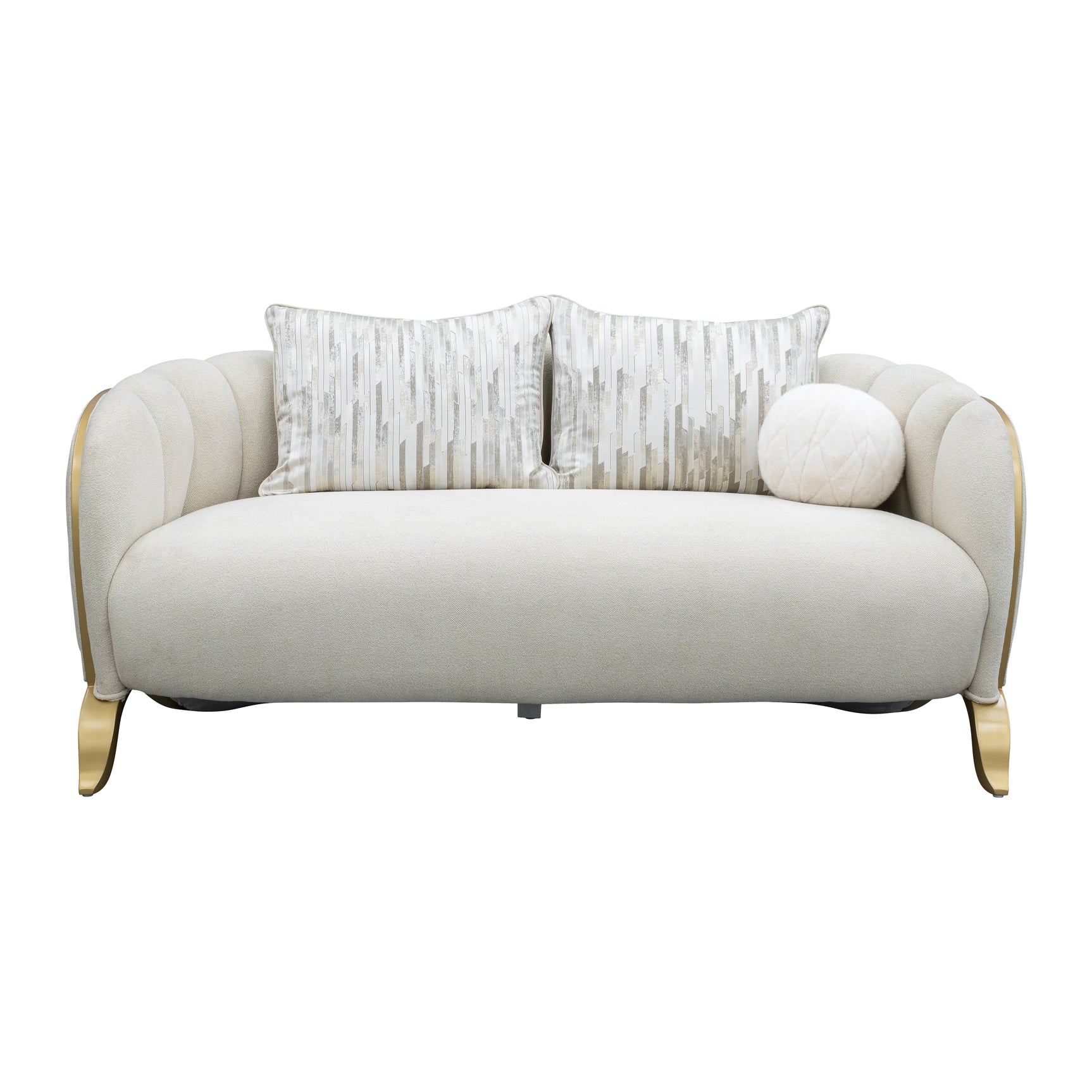 Scotts Square Light Champagne/Cornsilk Loveseat