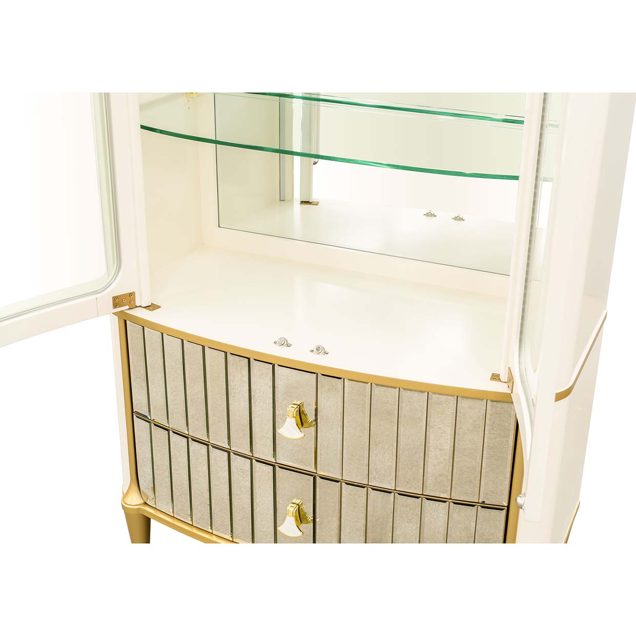 Scotts Square Light Champagne Display Cabinet - Ornate Home