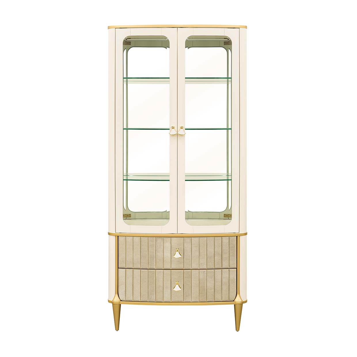 Scotts Square Light Champagne Display Cabinet - Ornate Home
