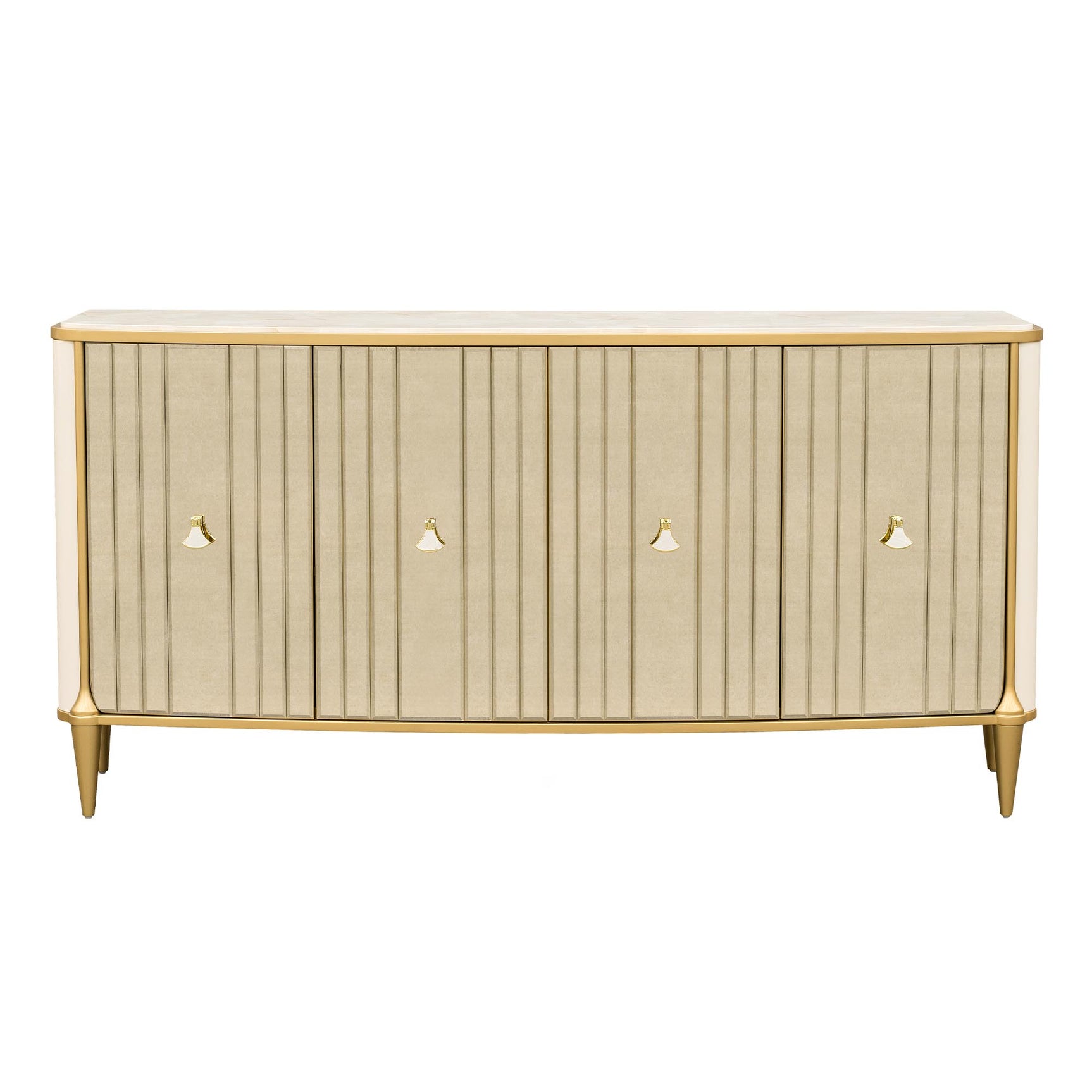 Scotts Square Light Champagne Sideboard with Wall Mirror - Ornate Home