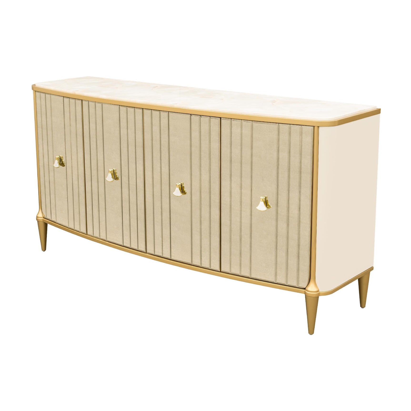 Scotts Square Light Champagne Sideboard with Wall Mirror - Ornate Home