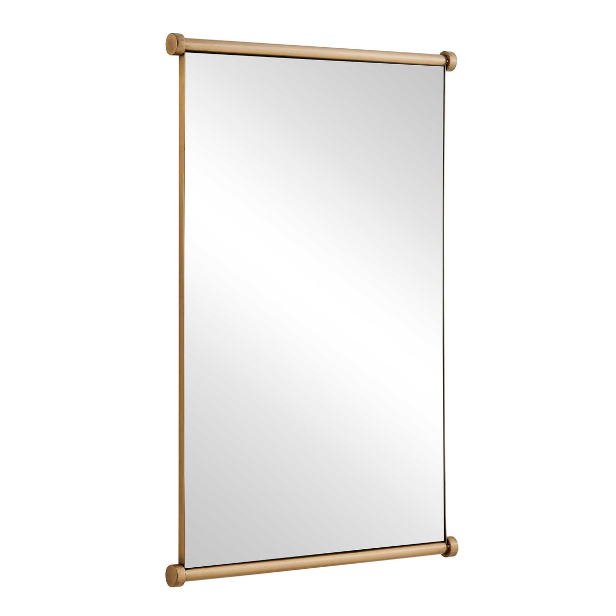 Scroll Brass Rectangular Mirror - Ornate Home