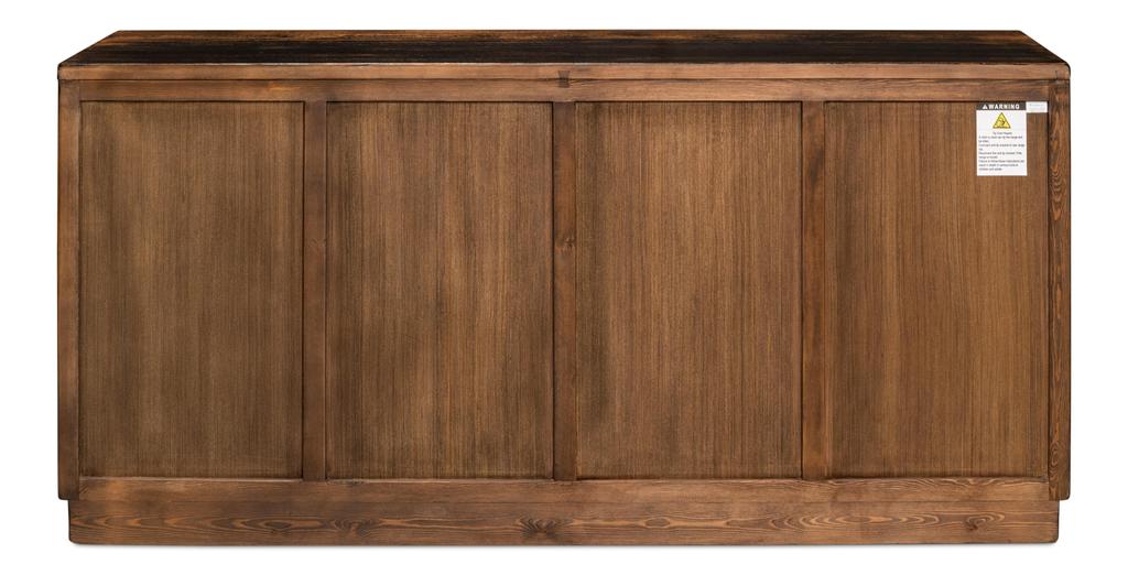 Scrubboard Front Black Sideboard - Ornate Home