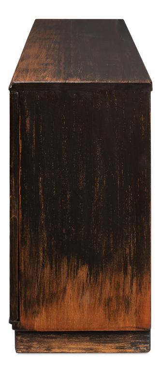 Scrubboard Front Black Sideboard - Ornate Home