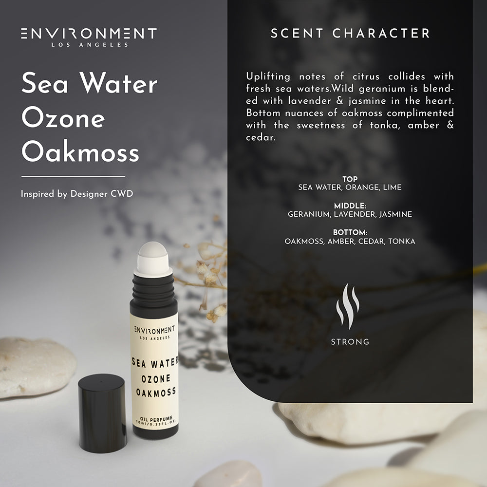 Sea Water | Ozone | Oakmoss Roll-on Oil Perfume (Inspired by Davidoff Cool Water®) - Ornate Home