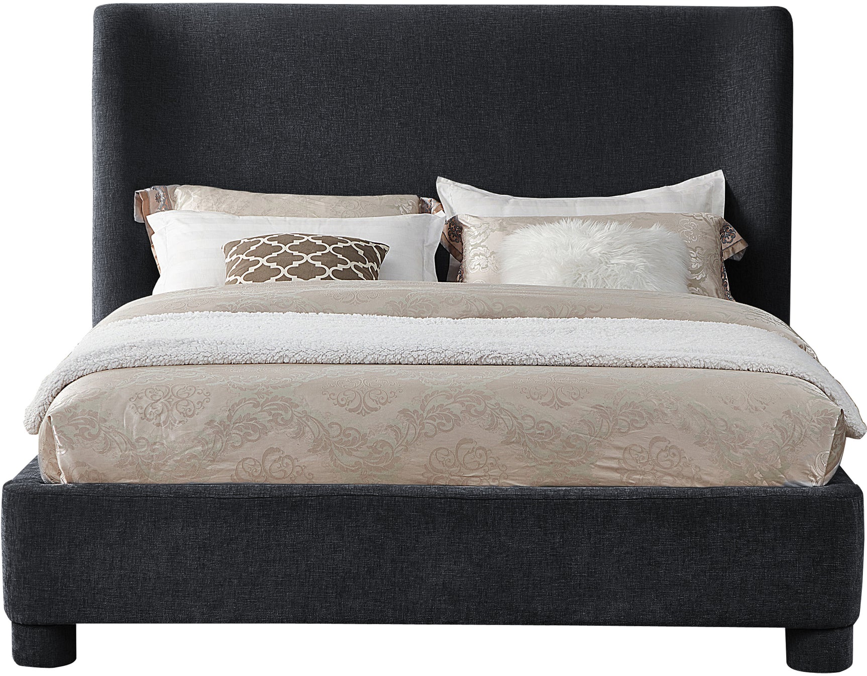 Seabreeze Black Fabric Upholstery Type Full Bed - Ornate Home