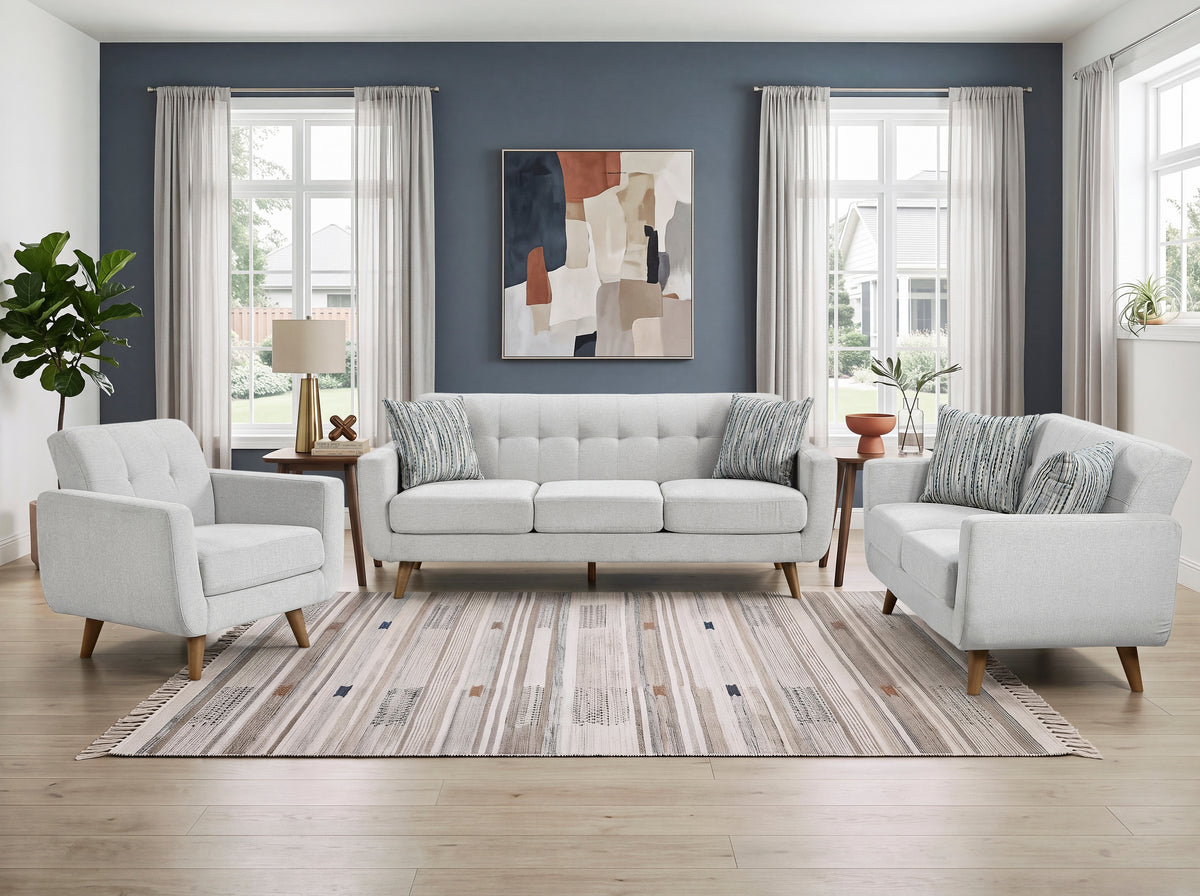 Seabrook Beige Loveseat - Ornate Home