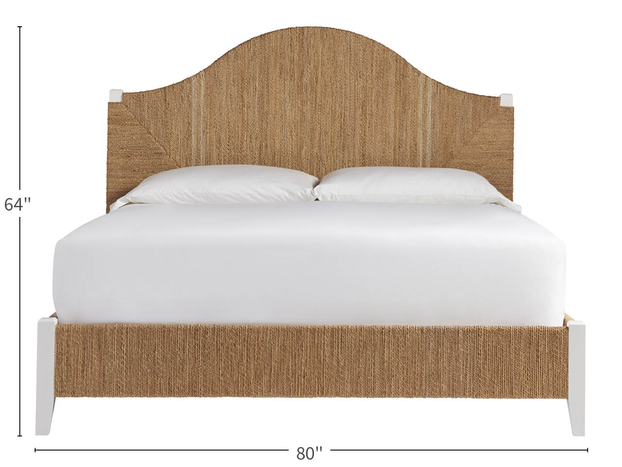 Seabrook Woven Abaca/Sailcloth King Bed - Ornate Home