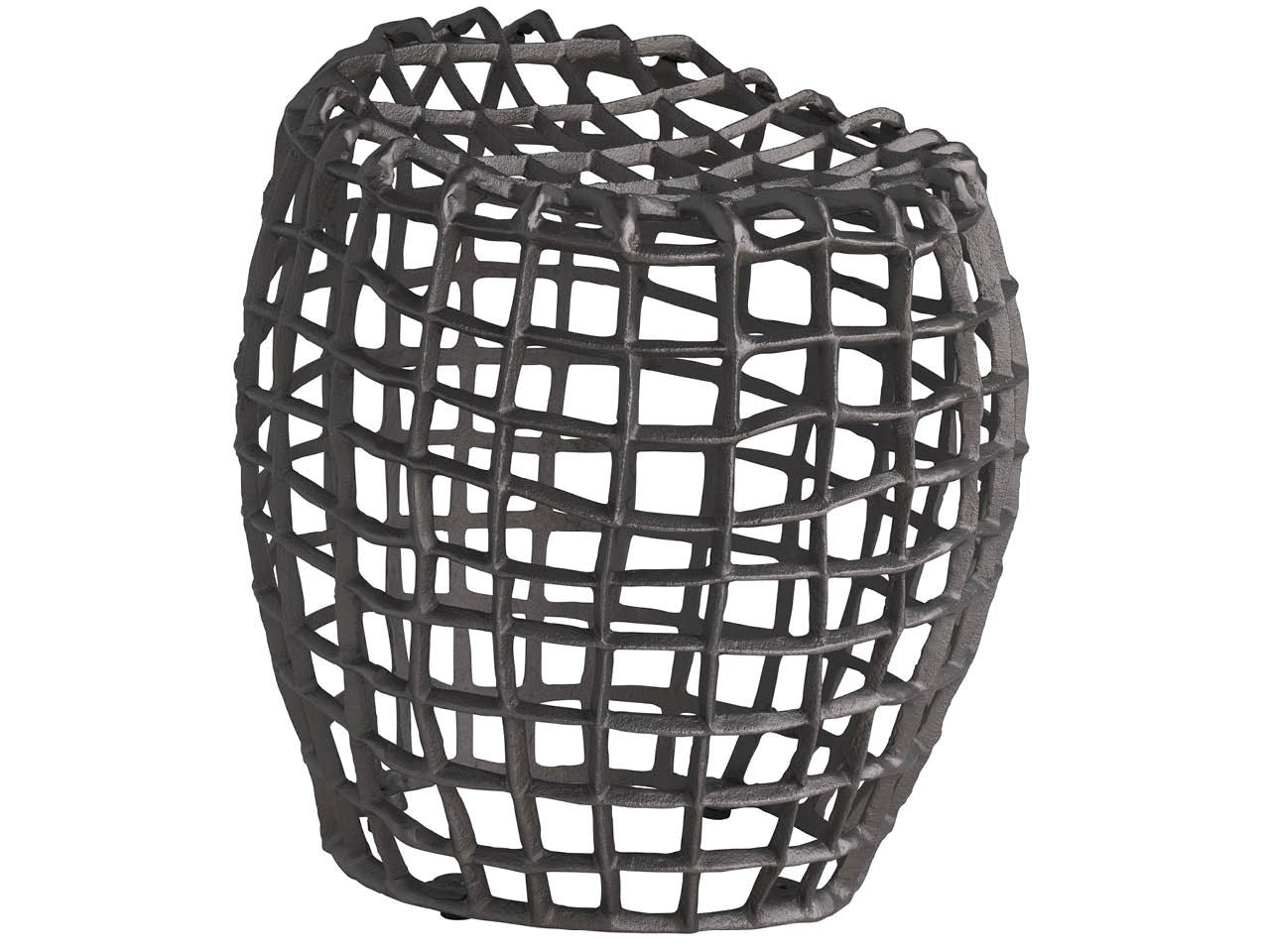 Seadrift Antique Nickel Stool - Ornate Home