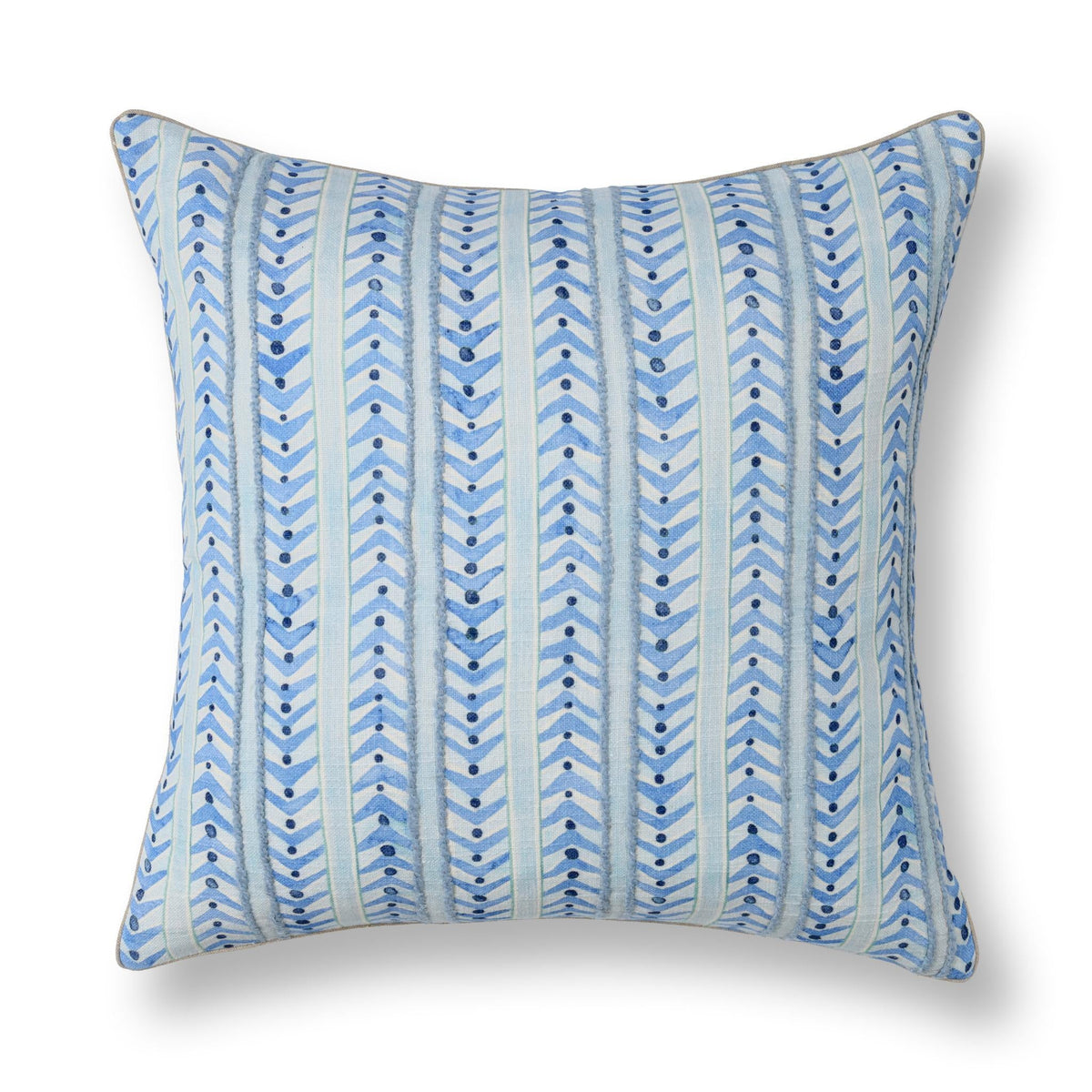 Seaglass Stripe Navy Blue 20"x20" Throw Pillow (Set of 2)