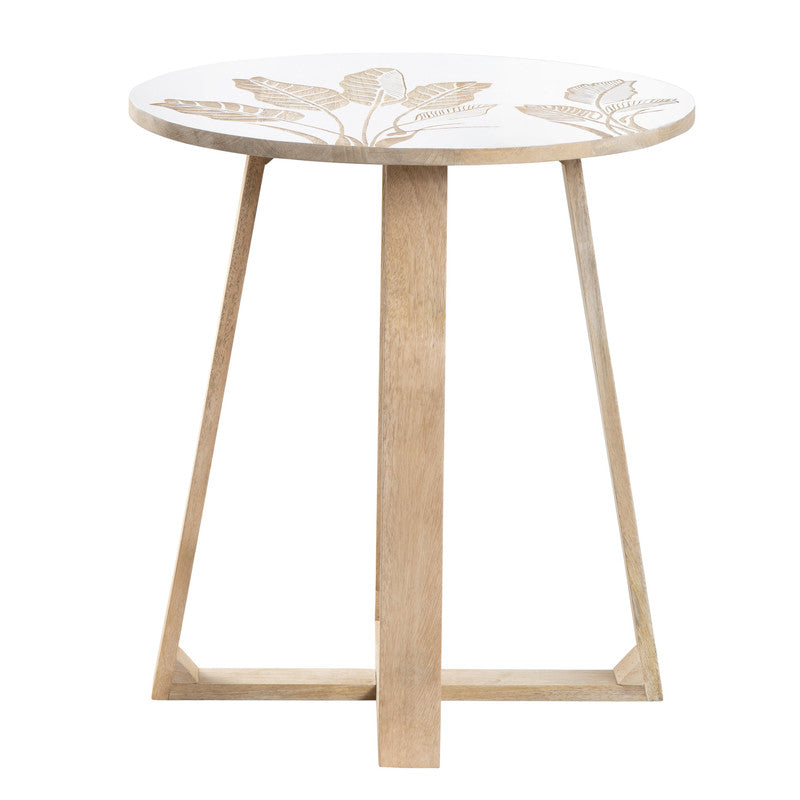 Seaside Brown/White Accent Table - Ornate Home