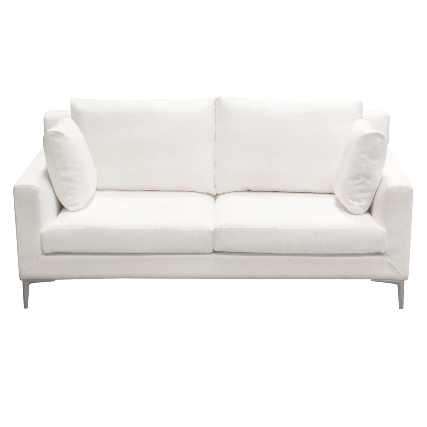Seattle White Loveseat - Ornate Home