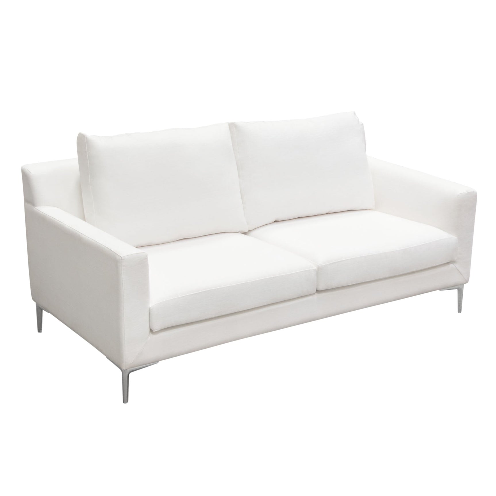 Seattle White Loveseat - Ornate Home