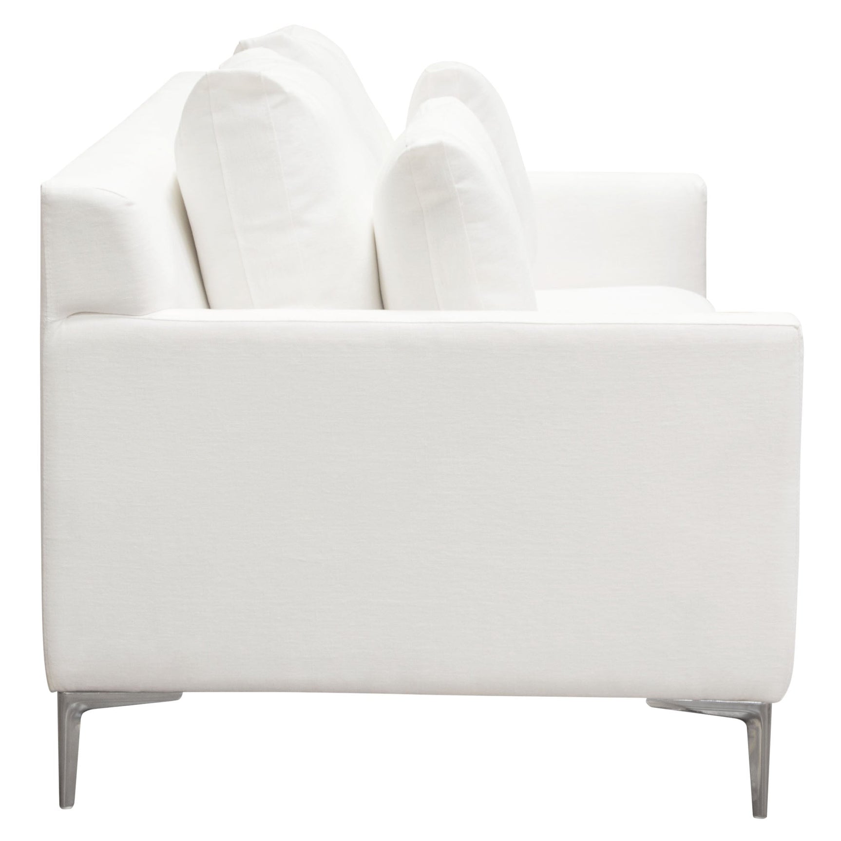 Seattle White Loveseat - Ornate Home