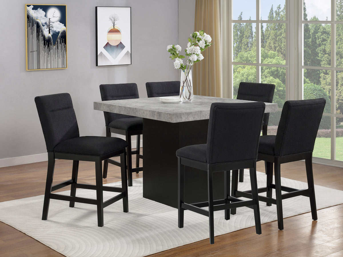 Sebastian Black Counter Height Chair (Set of 2) - Ornate Home