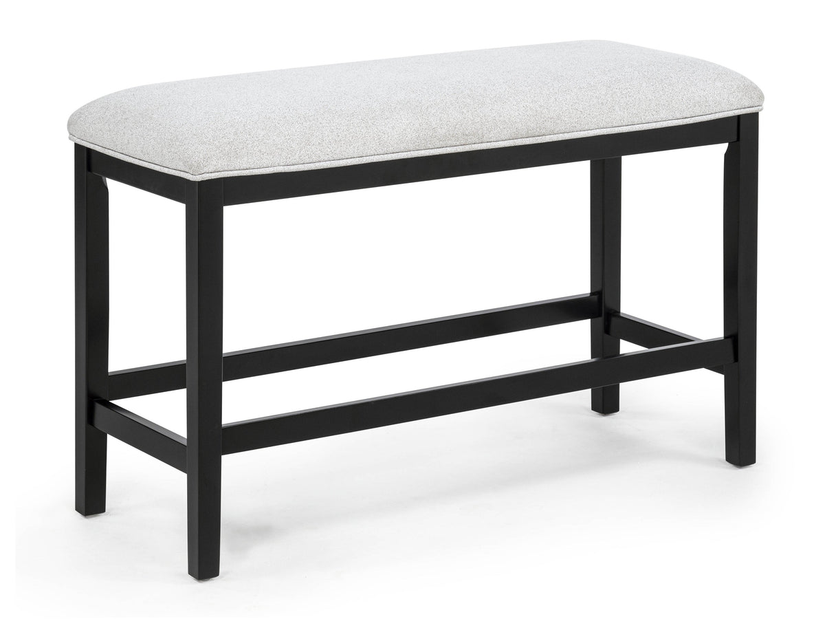 Sebastian Black/Gray Counter Height Bench - Ornate Home