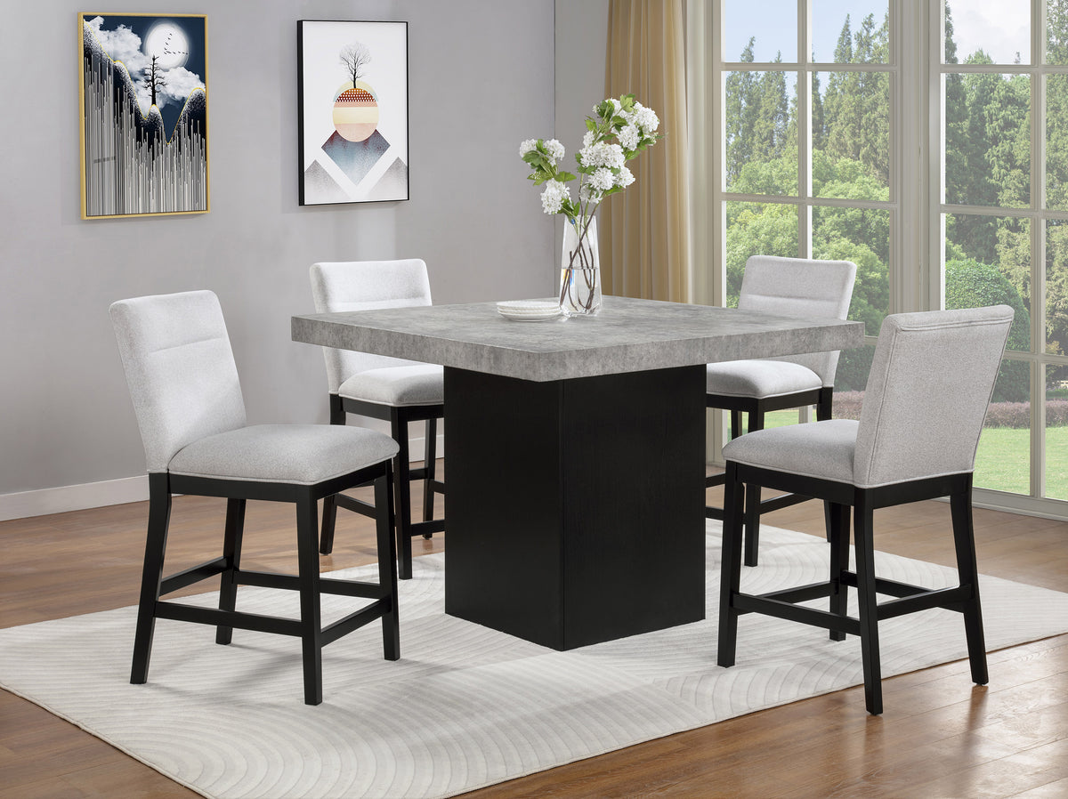 Sebastian Black/Gray Counter Height Dining Chair - Ornate Home