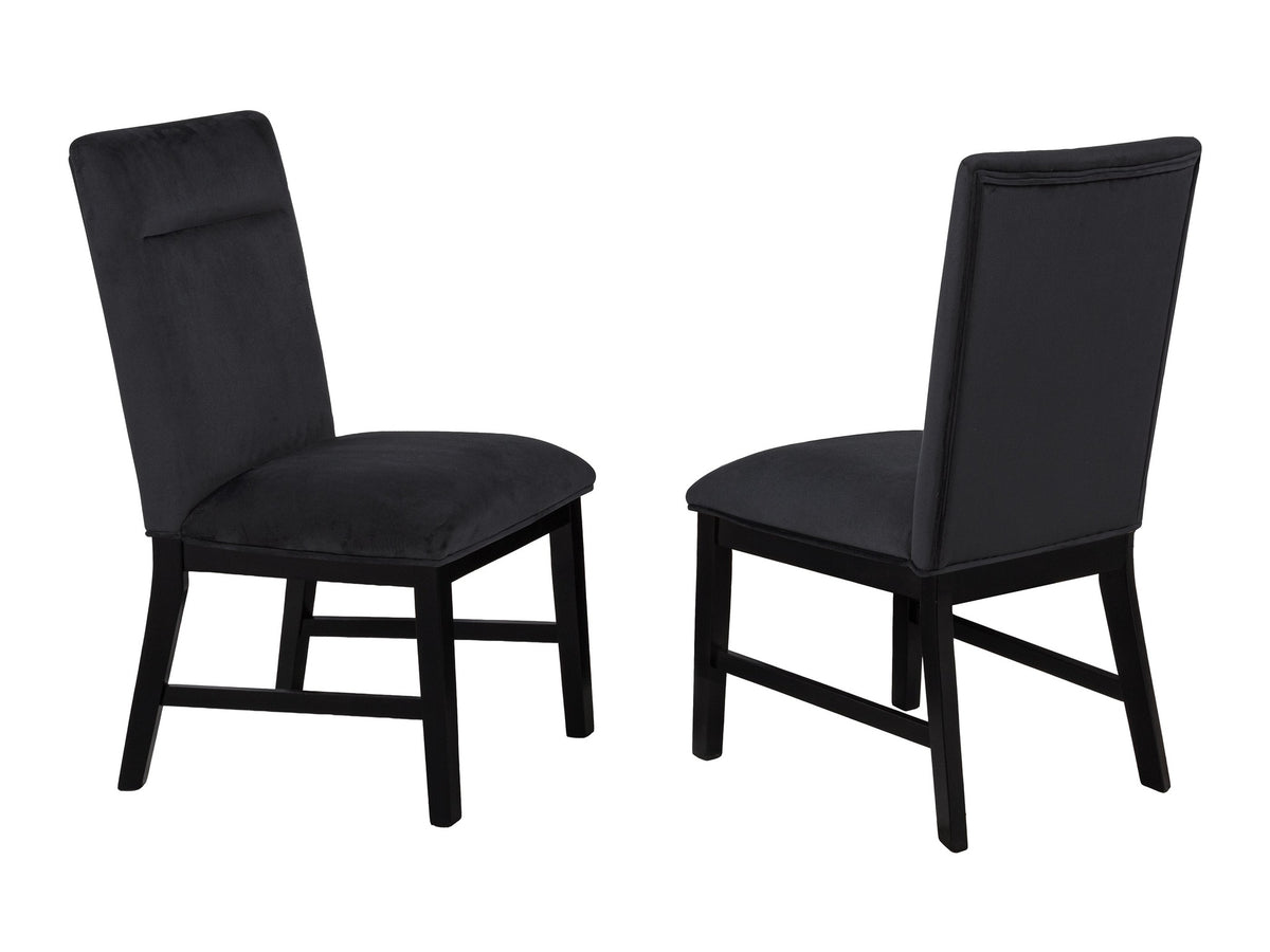 Sebastian Black Side Chair (Set of 2) - Ornate Home