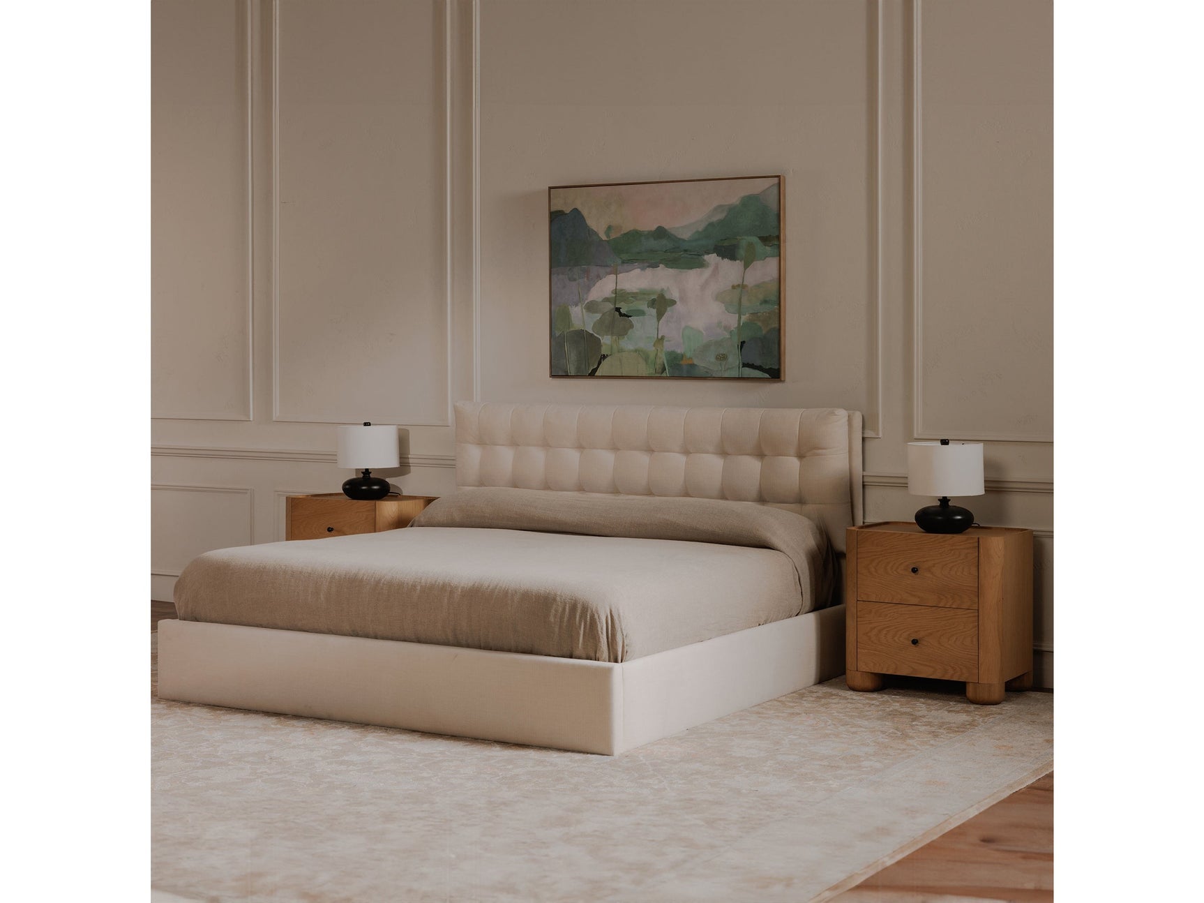 Sebastion Cream Queen Storage Bed - Ornate Home