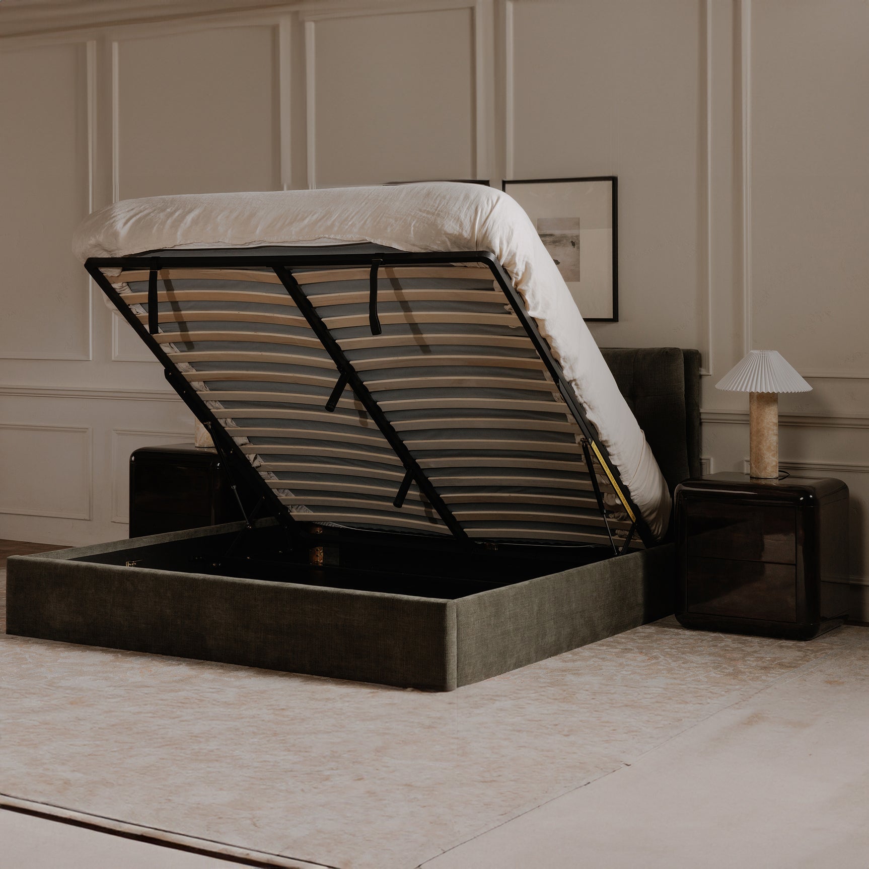 Sebastion Green King Storage Bed - Ornate Home