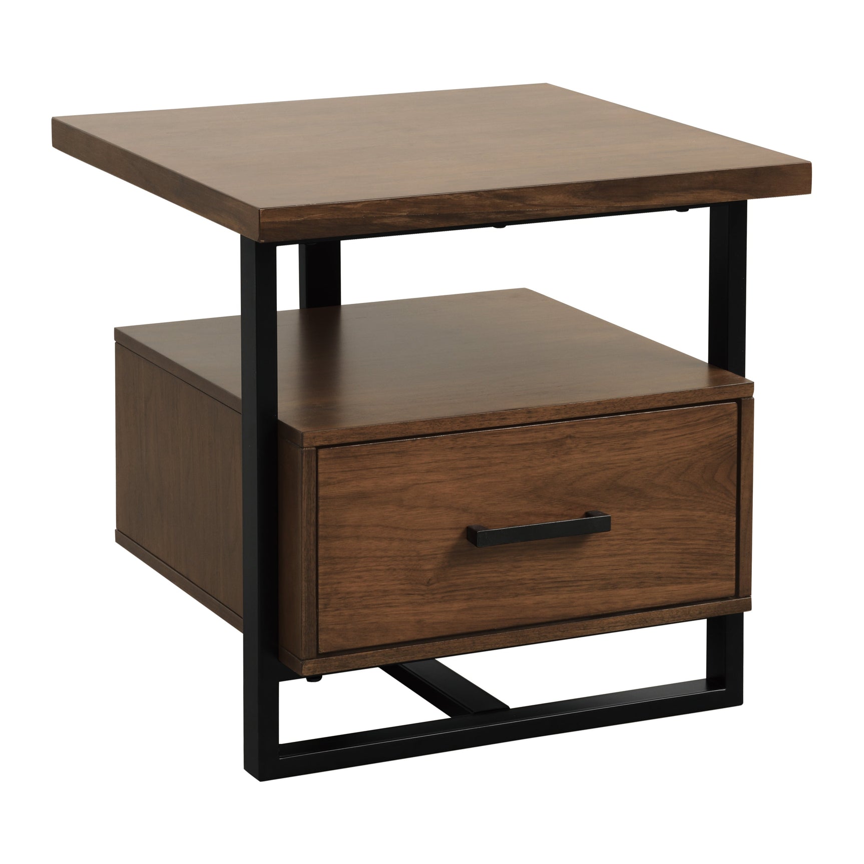 Sedley Walnut/Black End Table - Ornate Home