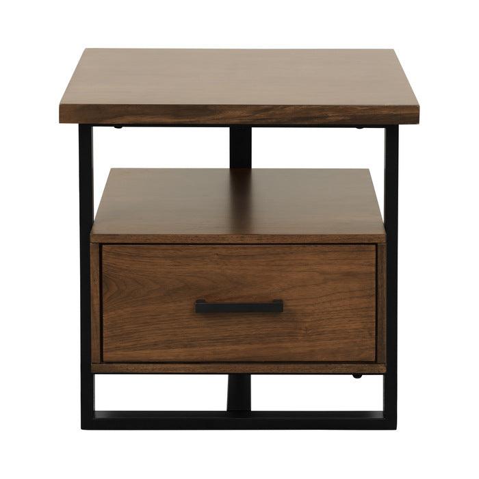 Sedley Walnut/Black End Table - Ornate Home