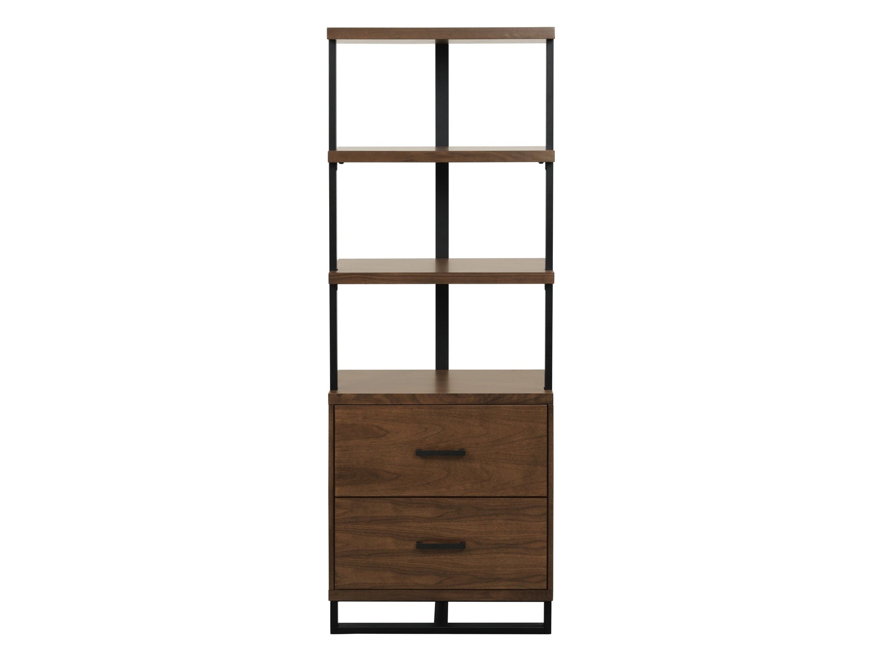 Sedley Walnut/Black Metal Side Pier - Ornate Home