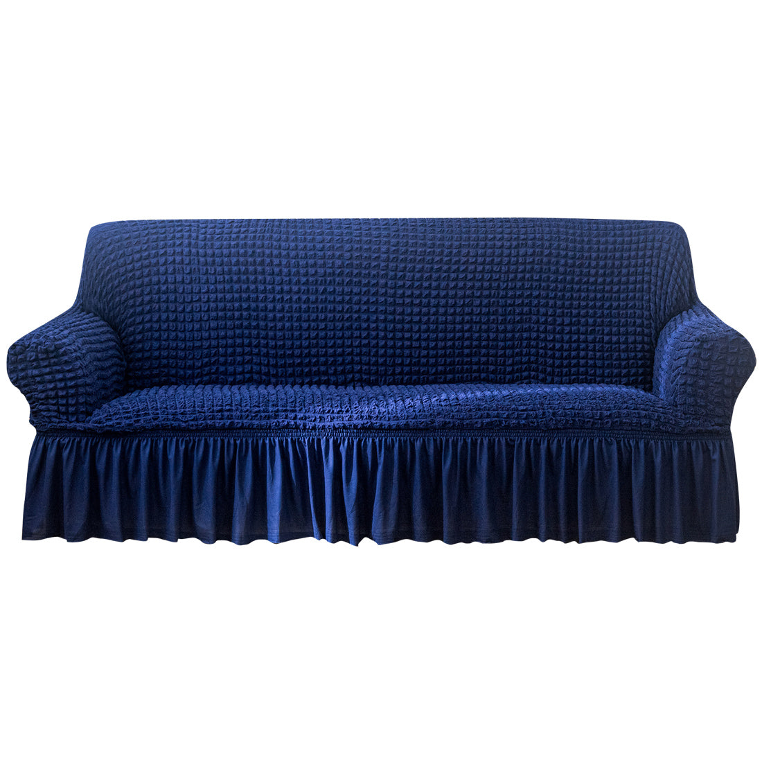 Seersucker Sofa Slipcover with Skirt Stretch Couch Slipcover Easy Fit Universal Furniture Protector - Ornate Home