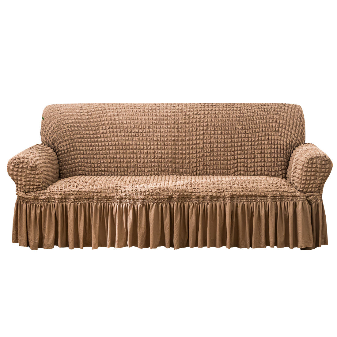 Seersucker Sofa Slipcover with Skirt Stretch Couch Slipcover Easy Fit Universal Furniture Protector - Ornate Home