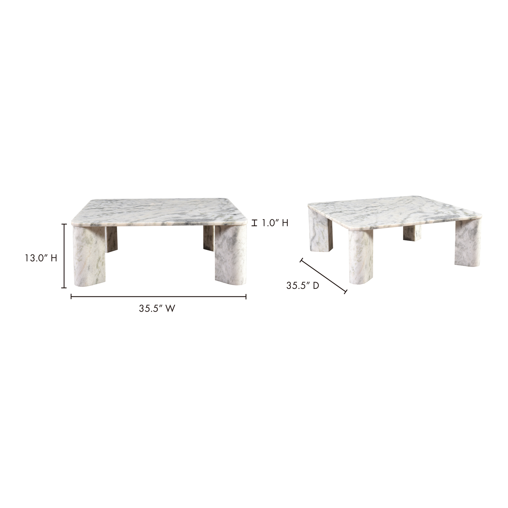 Segment Ashen Grey Coffee Table - Ornate Home