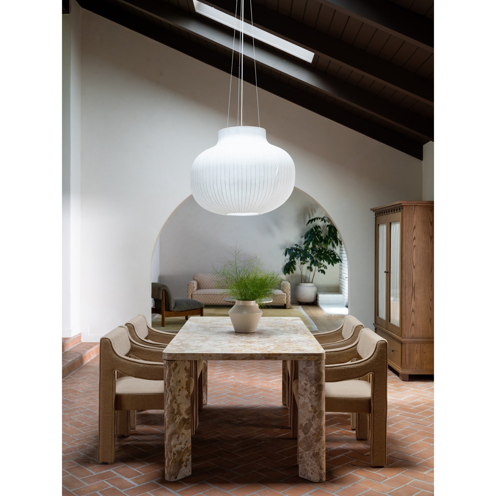Segment Beige Panther Stone Dining Table - Ornate Home