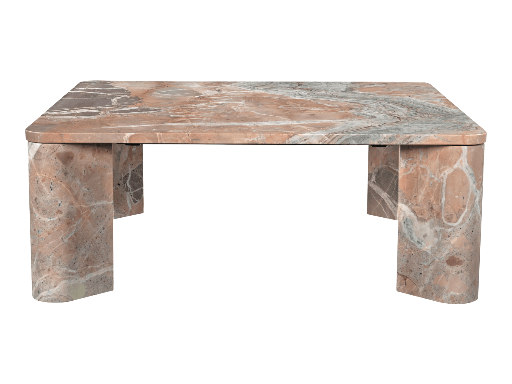 Segment Orange Levante Marble Coffee Table - Ornate Home