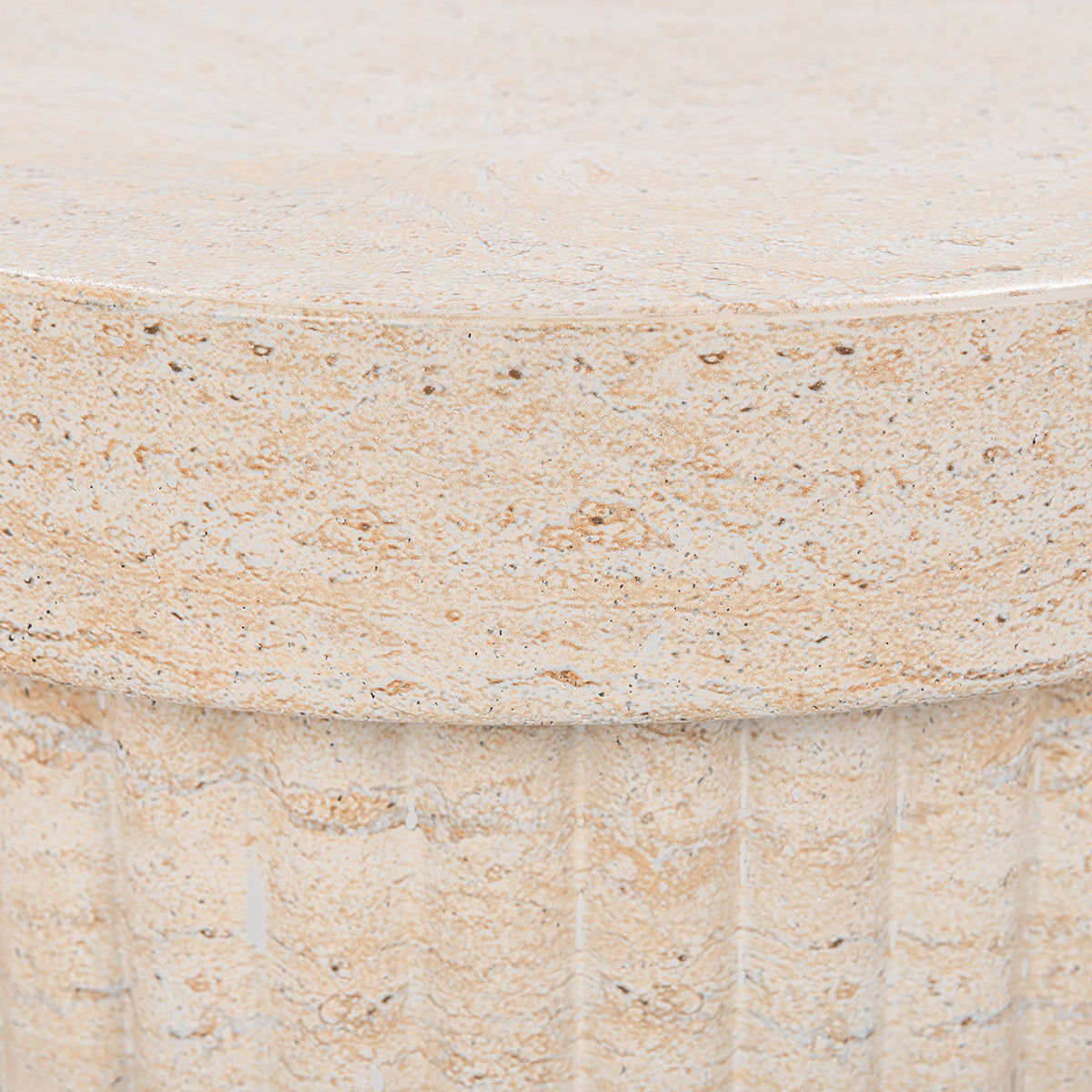 Selah Capri Limestone Outdoor Accent Table - Ornate Home