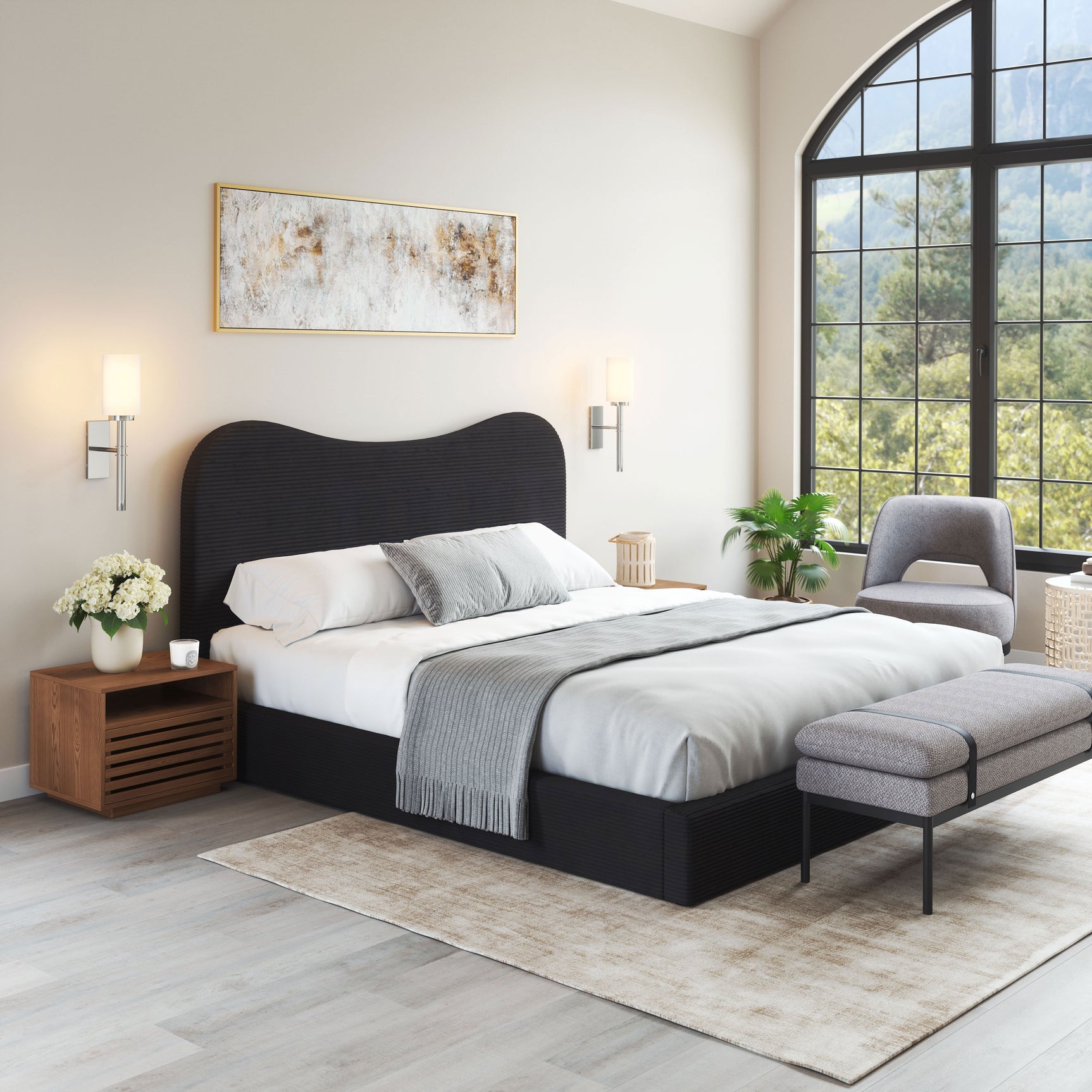 Sele Black King Bed