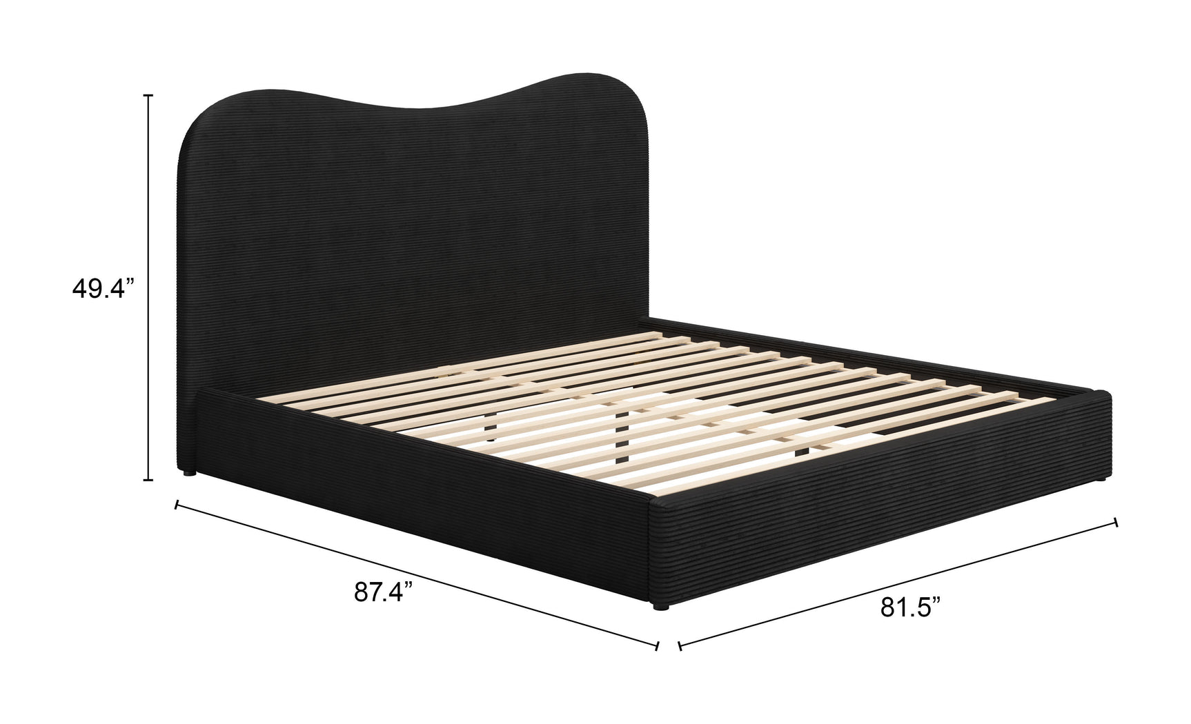 Sele Black King Bed