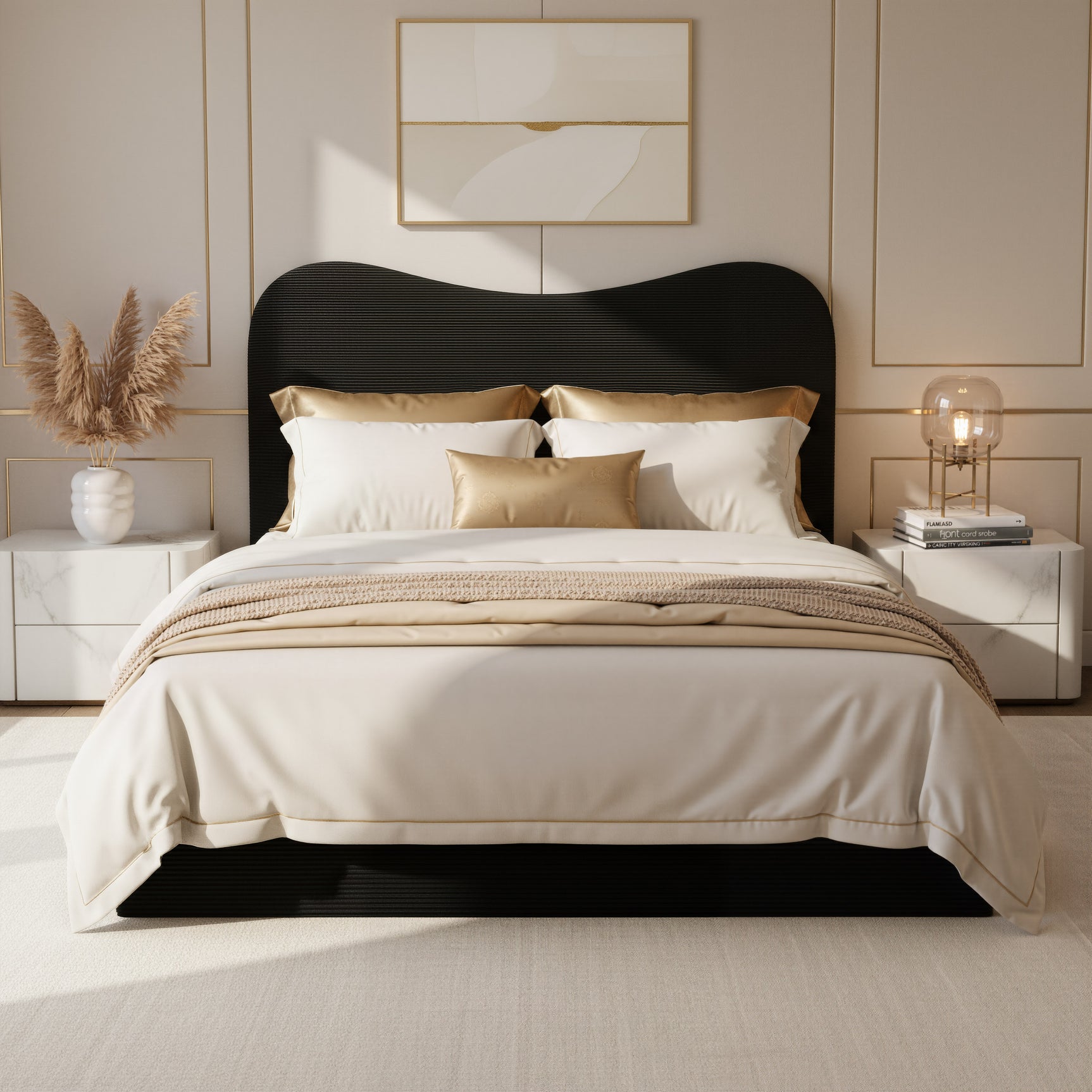 Sele Black Queen Bed
