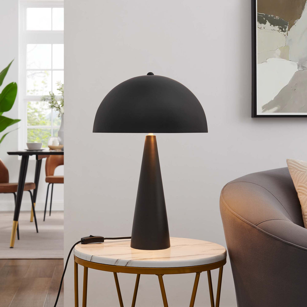 Selena Black Metal Table Lamp - Ornate Home