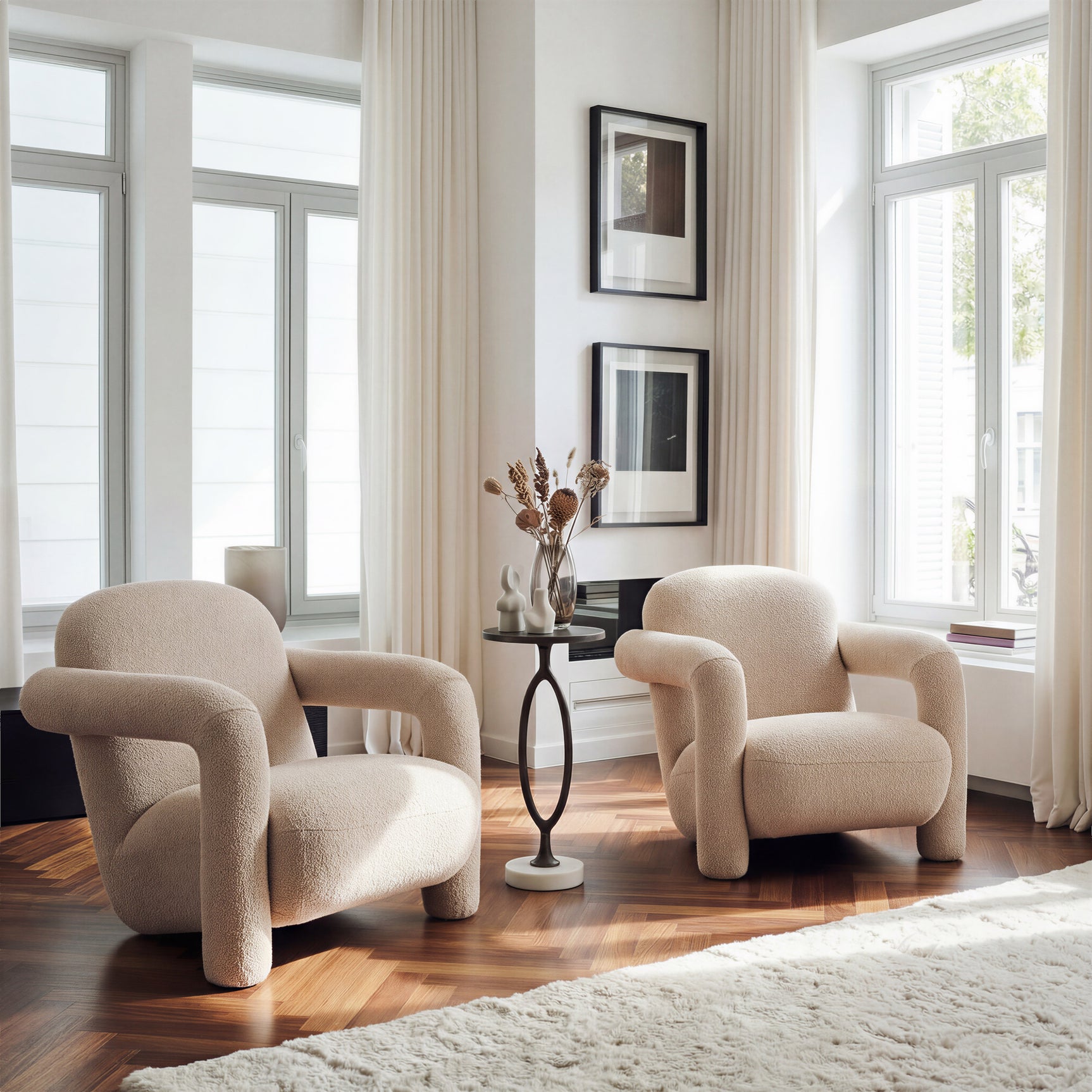 Selenya Beige Accent Chair