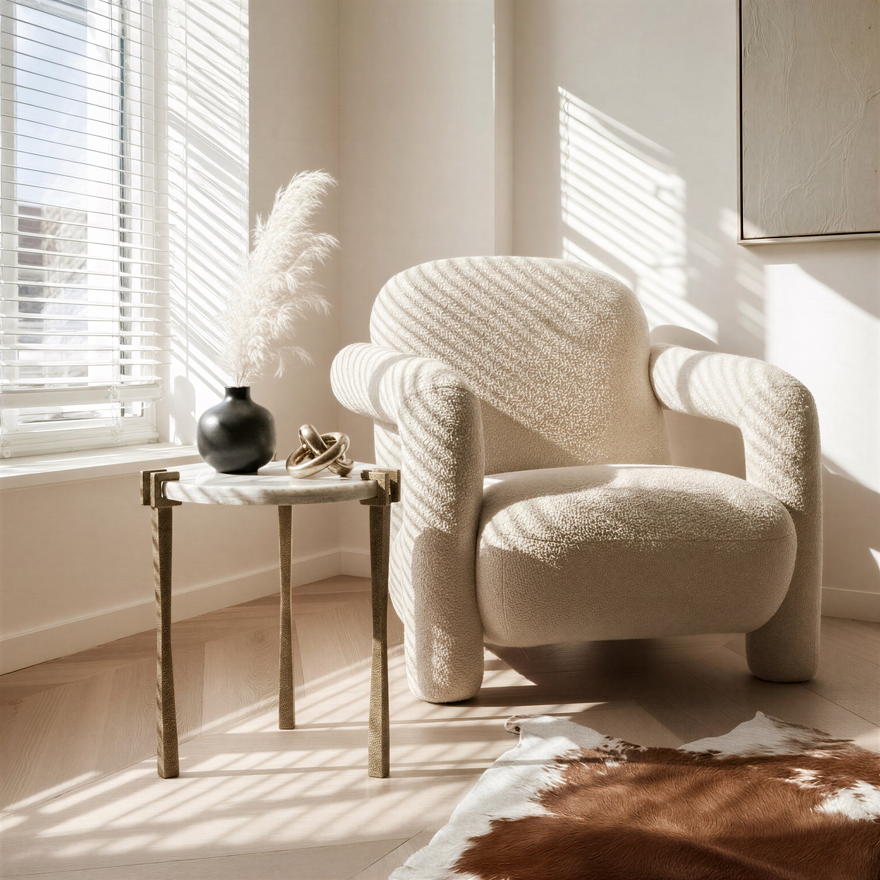Selenya Beige Accent Chair