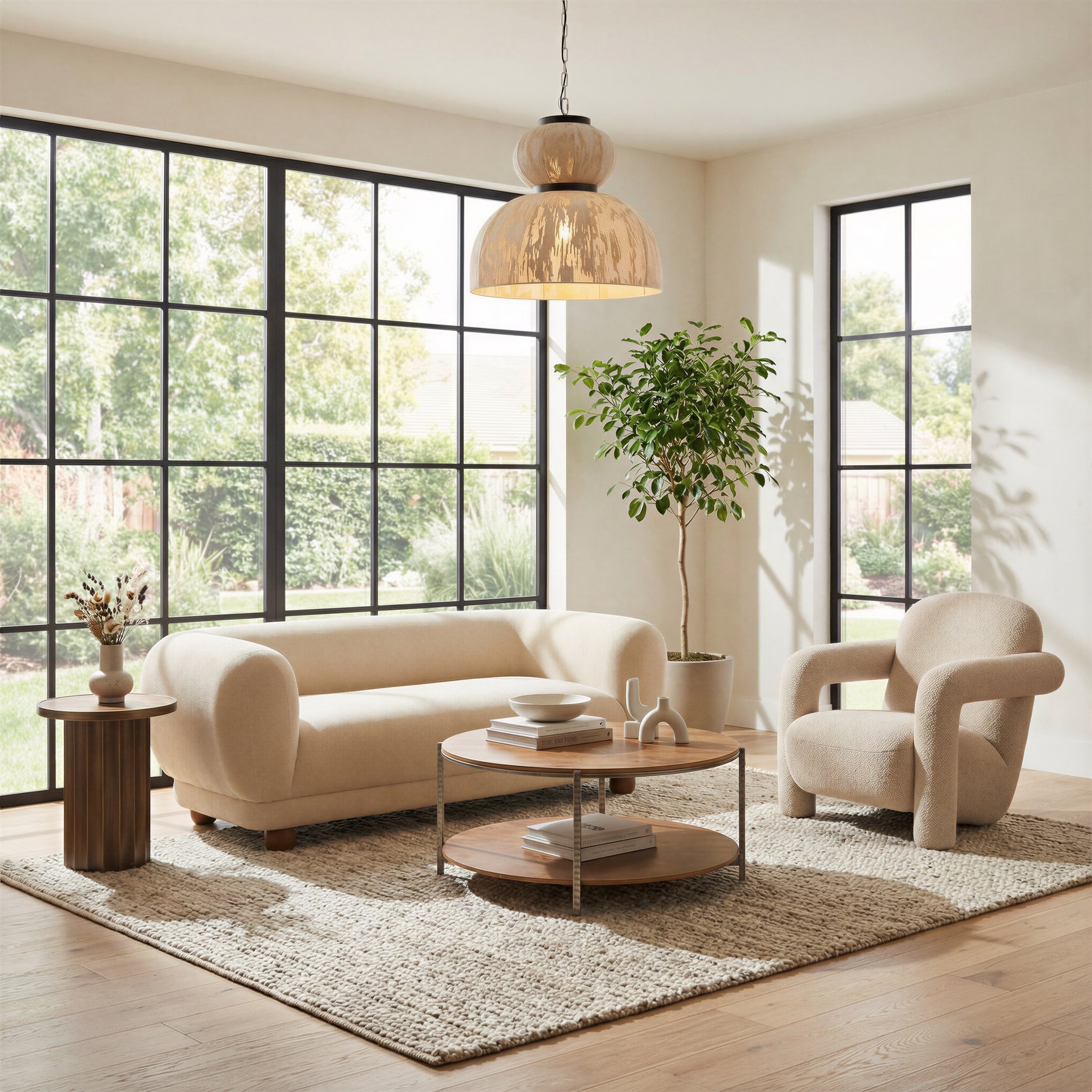 Selenya Beige Accent Chair