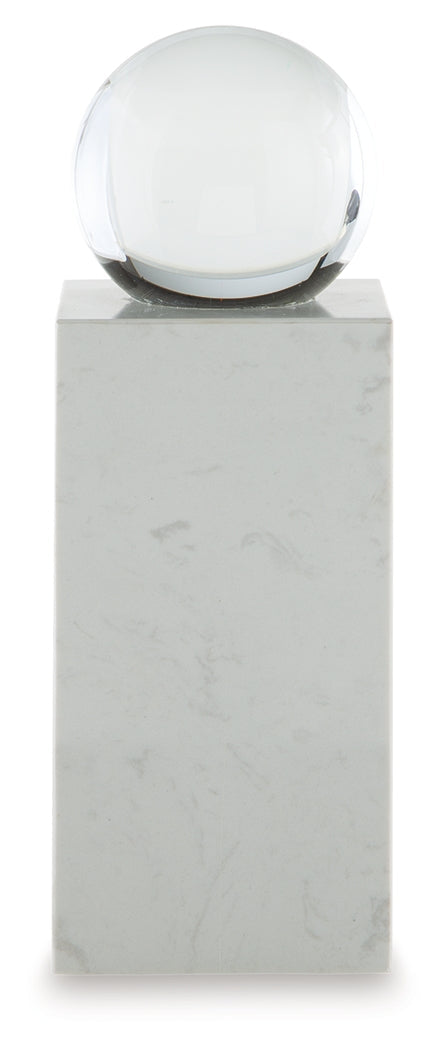 Sellner Clear/White Sculpture (Online Special Price) - Ornate Home