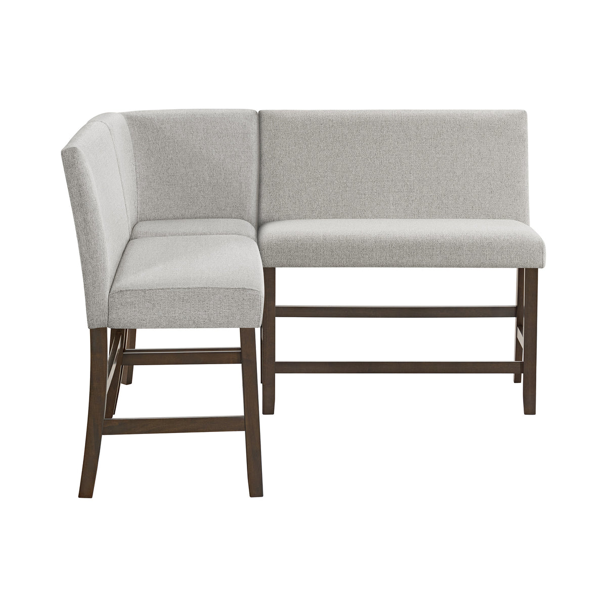 Seneca Brown/Grey 3-Piece Counter Corner Bench - Ornate Home