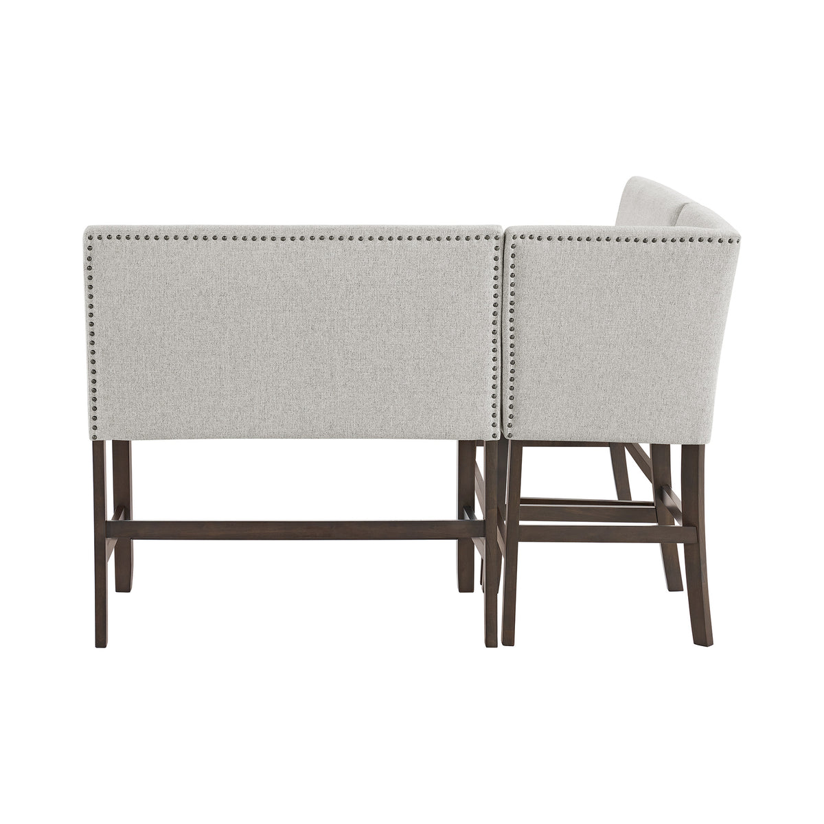 Seneca Brown/Grey 3-Piece Counter Corner Bench - Ornate Home