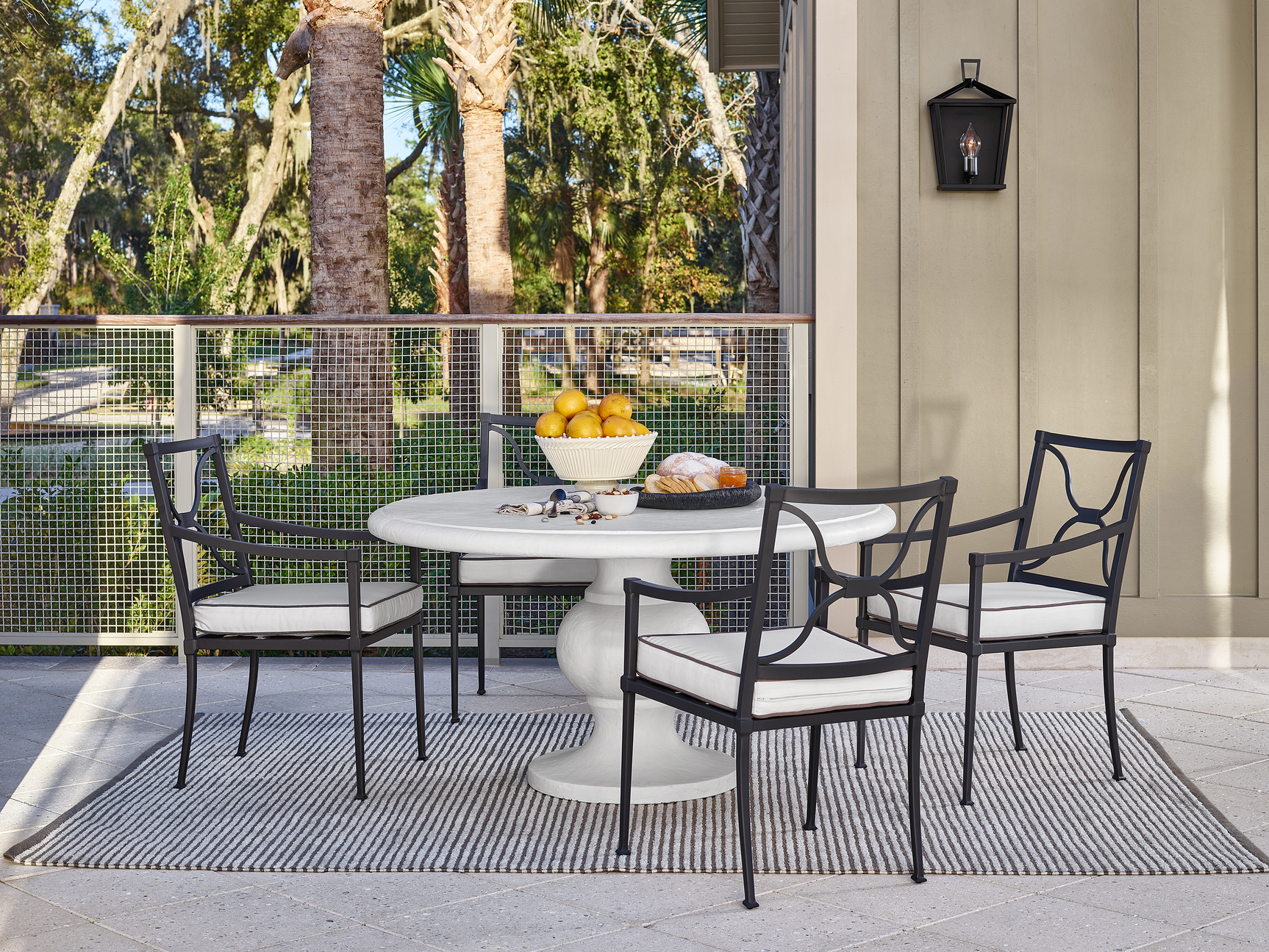 Seneca Canvas Natural/Charcoal Dining Chair - Ornate Home