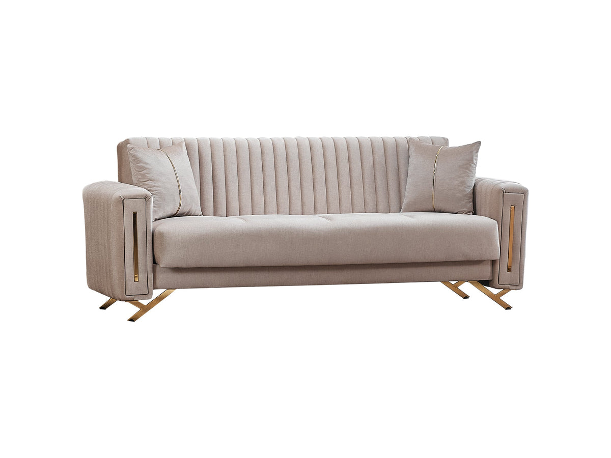 Senfoni Beige 3-pieces (Sofa & Loveseat & Chair) Living Room Set - Ornate Home