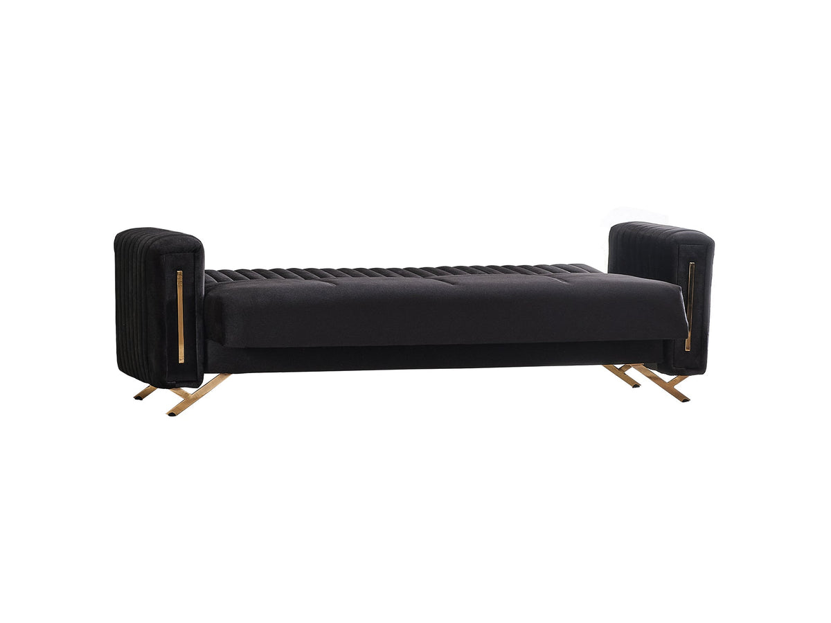 Senfoni Black 3-pieces (Sofa & Loveseat & Chair) Living Room Set - Ornate Home