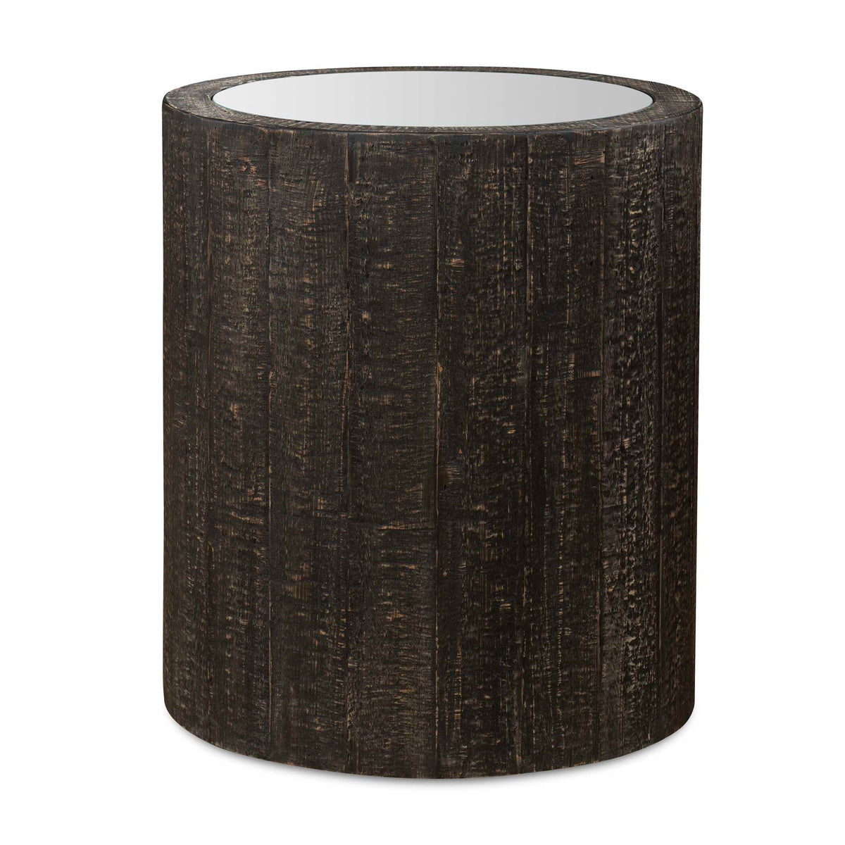 Sequoia Woodtone Mirrored Drum Table - Ornate Home