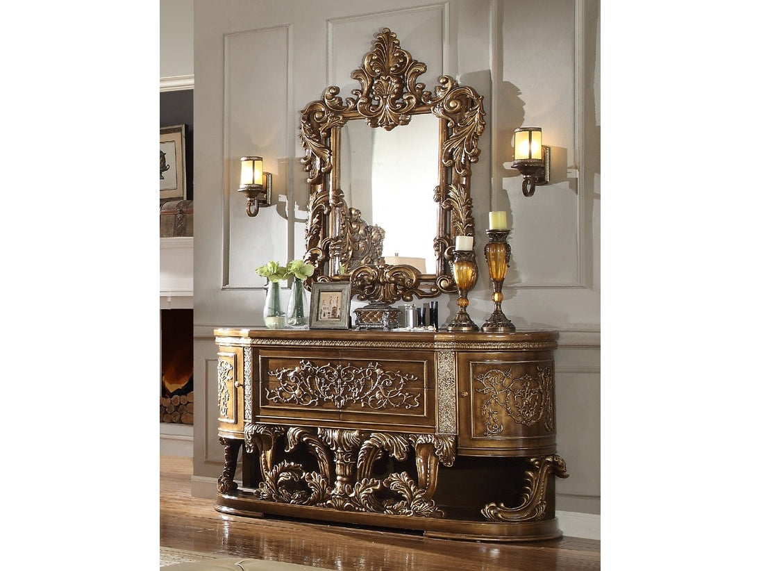 Seraphine Antique Gold & Perfect Brown Dresser / HD-8018 - Ornate Home